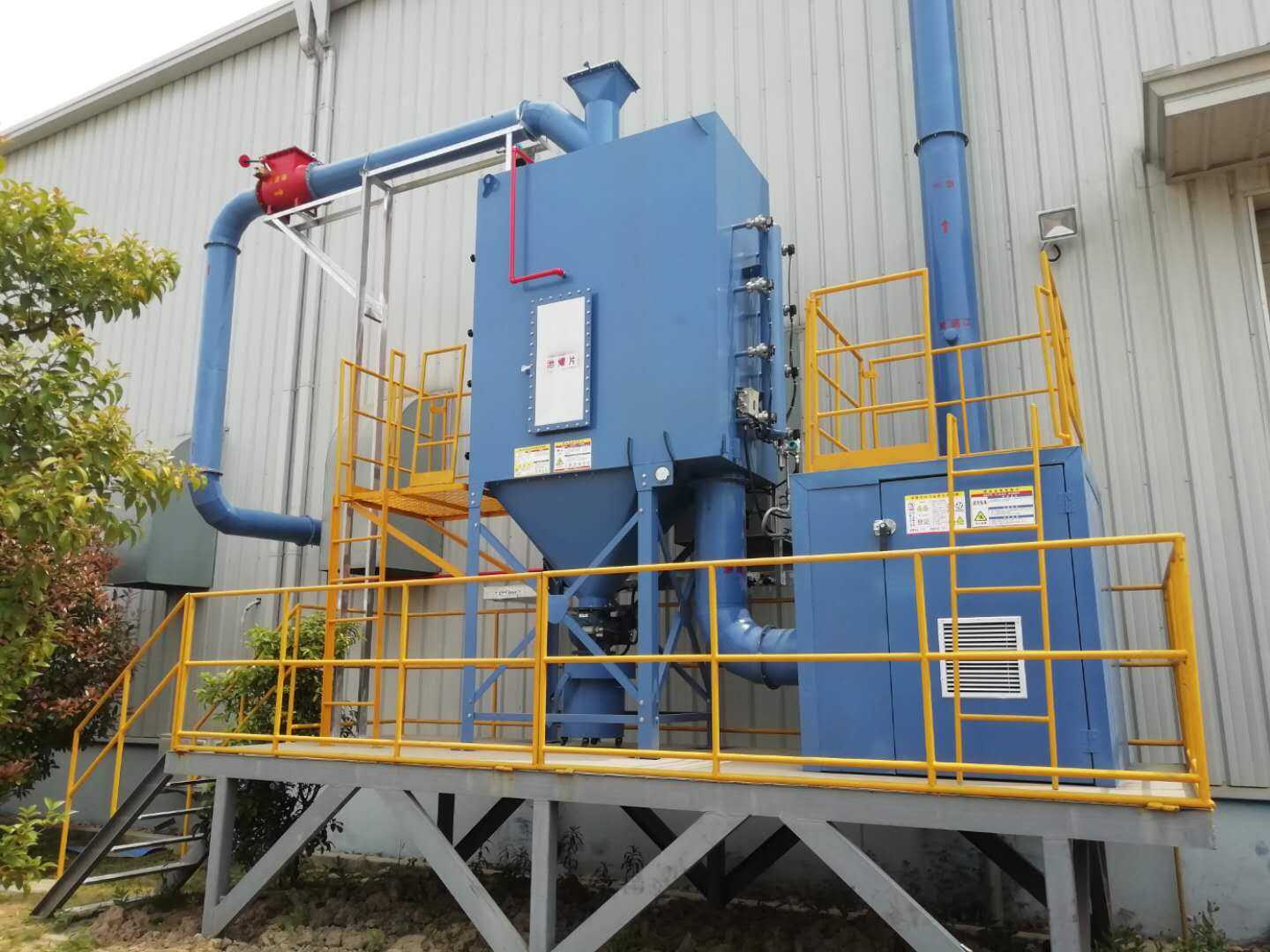 上海某粉末冶金汽车配件公司防爆型横置式滤筒除尘项目